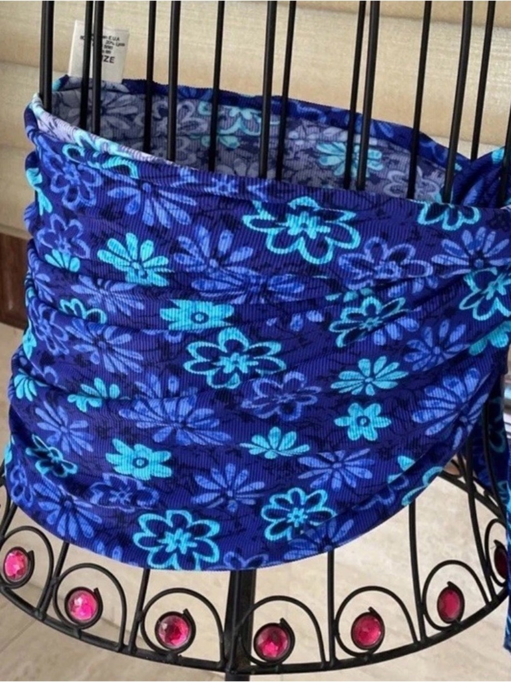 Sunsets Separates Blue/Turquoise Floral Print Sarong/Beach Coverup